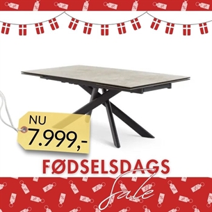 Hudson spisebord 200(300)x100 cm. Taupé med sort stel